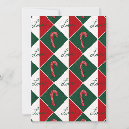 Liefde en snoep Canes Kaart