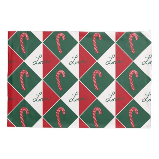 Liefde en snoep Canes Kussensloop (Achterkant)