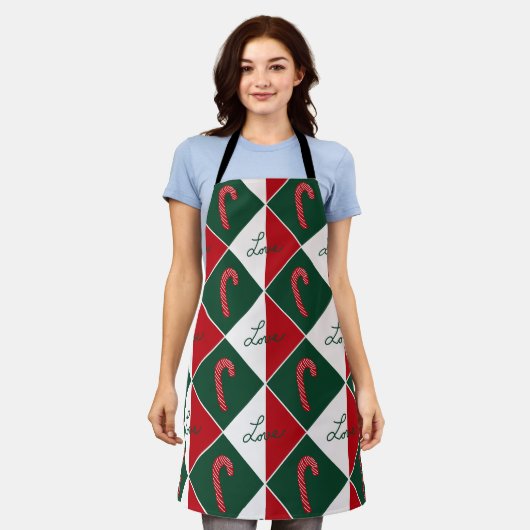 Liefde en snoep Canes Schort (Gedragen)