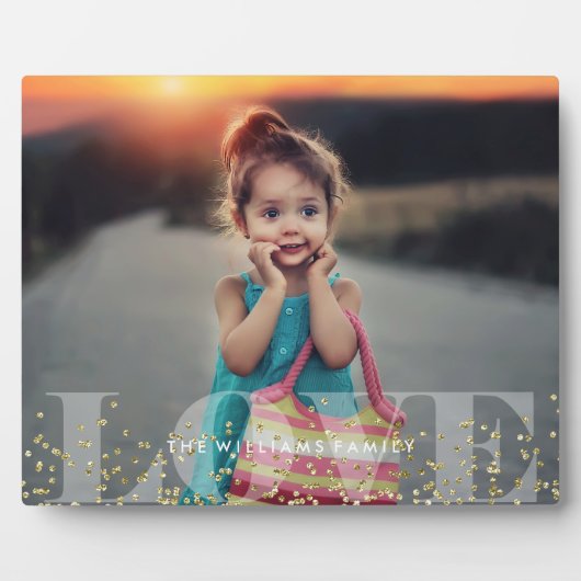 Liefde en Sparkles Fotoplaat (Voorkant)