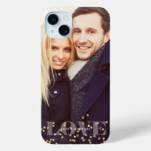 Liefde en Sparkles Overlay Photo Case-Mate iPhone Case (Achterkant)