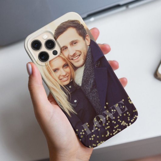 Liefde en Sparkles Overlay Photo Case-Mate iPhone Case