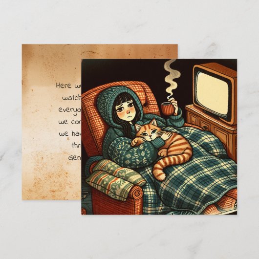 Liefde en steun voor een chronisch zieke vriend kaart (Voorkant / Achterkant)