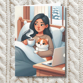 Liefde en steun voor iemand die chronisch ziek is kaart