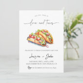 Liefde en Tacos Engagement Party Kaart (Staand voorkant)