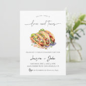 Liefde en Tacos Engagement Party Kaart (Staand voorkant)