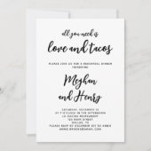 Liefde en Tacos Modern minimalistische repetitie Kaart (Voorkant)