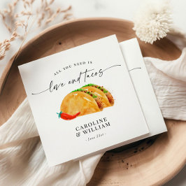 Liefde en Tacos Proefhuwelijksdiner Servet