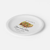 Liefde en Tacos | Verlovingsfeestje  Papieren Bordje (Gekanteld)