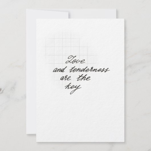 Liefde en tederheid quote kaart (Voorkant)