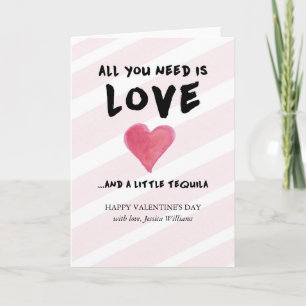 Liefde en tequila Valentijnsdag Feestdagen Kaart