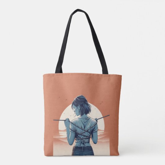 Liefde en touwen tote bag (Achterkant)