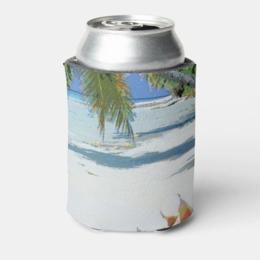 Liefde en tropische huwelijksdag blikjeskoeler (Blikje Achterkant)