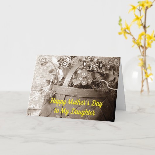 LIEFDE EN TROTS VOOR JE DOCHTER OP MOEDERDAG KAART (Gele Bloem)