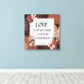 Liefde en uw cosmetoloog Boho Style Canvas Afdruk (Insitu (Houten vloer))