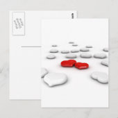 Liefde en veel harten briefkaart (Voorkant / Achterkant)
