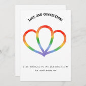 Liefde en Verbinding Positieve Affirmatie Kaart (Voorkant / Achterkant)