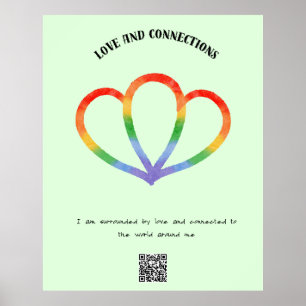 Liefde en Verbinding Positieve Bevestiging Poster