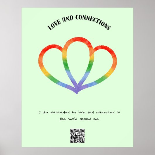 Liefde en Verbinding Positieve Bevestiging Poster (Voorkant)