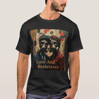 LIEFDE EN VERZET Punjabi Amerikaanse Grafiek T-shirt