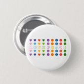 Liefde en vrede (02) ronde button 5,7 cm (Voorkant /achterkant)
