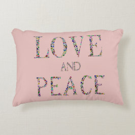 Liefde en vrede accent kussen