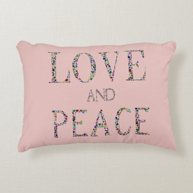 Liefde en vrede accent kussen (Voorkant)