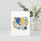 Liefde En Vrede Bloem Briefkaart (Staand voorkant)