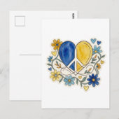 Liefde En Vrede Bloem Briefkaart (Voorkant / Achterkant)
