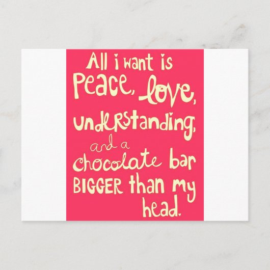 Liefde en vrede briefkaart (Voorkant)