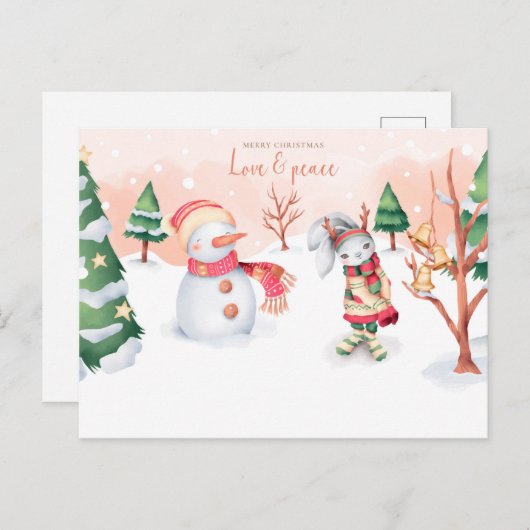 Liefde en vrede briefkaart (Voorkant / Achterkant)