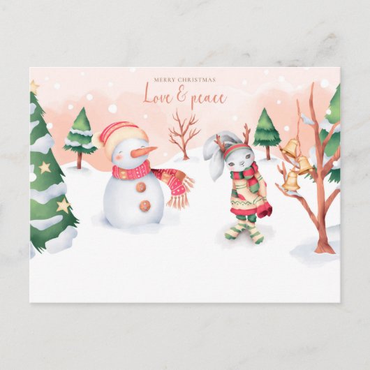 Liefde en vrede briefkaart (Voorkant)