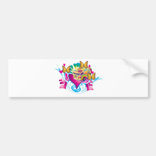 Liefde en vrede bumpersticker