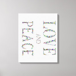 Liefde en vrede canvas afdruk