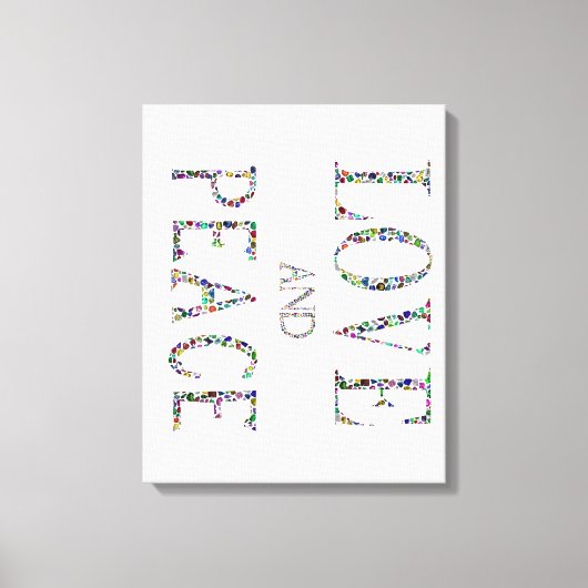 Liefde en vrede canvas afdruk (Voorkant)