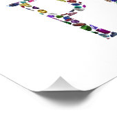 Liefde en Vrede - Edelstenen Lettering Design Foto Afdruk (Hoek)