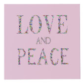 Liefde en Vrede - Edelstenen Lettering Design Kubus (Voorkant)