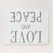 Liefde en Vrede - Edelstenen Lettering Design Legpuzzel (Horizontaal)
