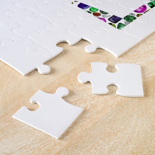 Liefde en Vrede - Edelstenen Lettering Design Legpuzzel (Zijkant)