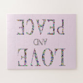 Liefde en Vrede - Edelstenen Lettering Design Legpuzzel (Horizontaal)