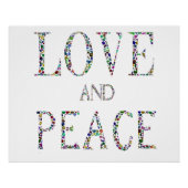 Liefde en Vrede - Edelstenen Lettering Design Perfect Poster (Voorkant)