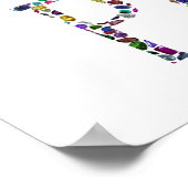 Liefde en Vrede - Edelstenen Lettering Design Poster (Hoek)