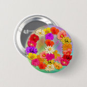 Liefde en vrede... en Flowers Button (Voorkant /achterkant)