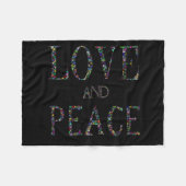 Liefde en vrede fleece deken (Voorkant (Horizontaal))