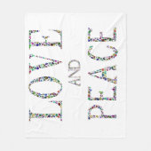 Liefde en vrede fleece deken (Voorkant)