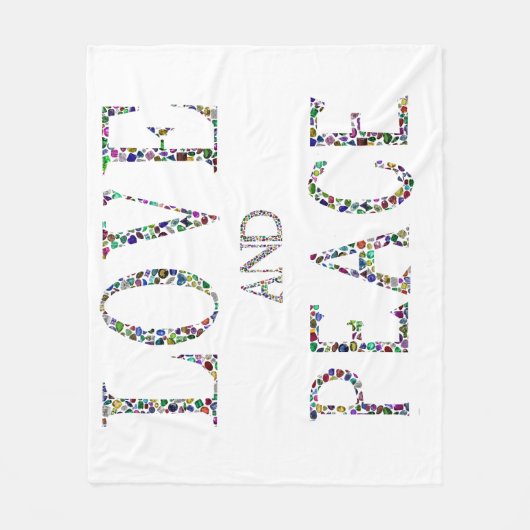 Liefde en vrede fleece deken (Voorkant)