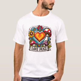 Liefde en Vrede Hart – Inspirerend T-shirt