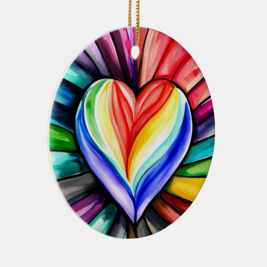 Liefde en vrede keramisch ornament (Rechts)