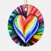 Liefde en vrede keramisch ornament (Links)
