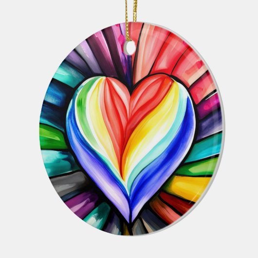 Liefde en vrede keramisch ornament (Links)